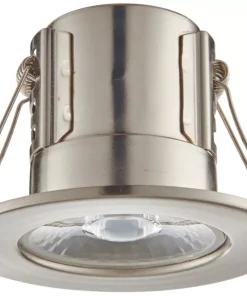 LAP Cosmoseco Fixed Fire Rated LED Downlight Satin Nickel 5.8W 450lm