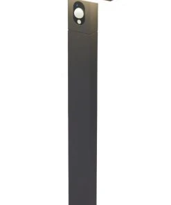 4lite 600mm Outdoor LED Solar Bollard Graphite 230lm