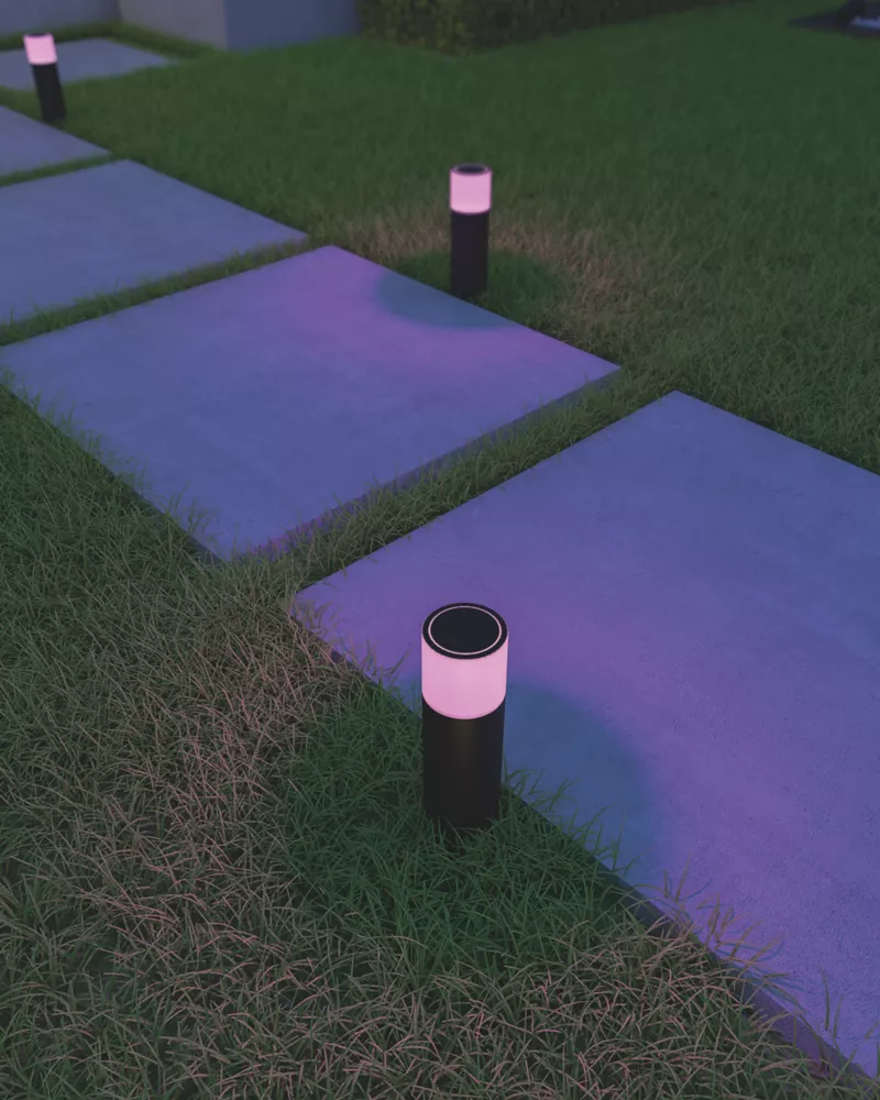 Calex Smart Outdoor LED Outdoor Gardenpost With Groundspike Black 4.4W 380lm - Image 3