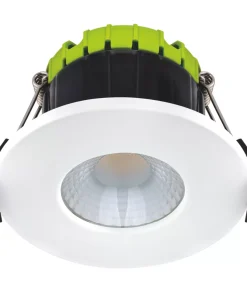 Luceco FTYPE COMPACT Fixed Cylinder Fire Rated LED Downlight White 6W 600lm