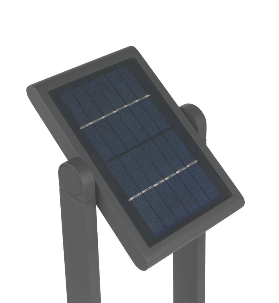 4lite 600mm Outdoor LED Solar Bollard Graphite 165lm - Image 3