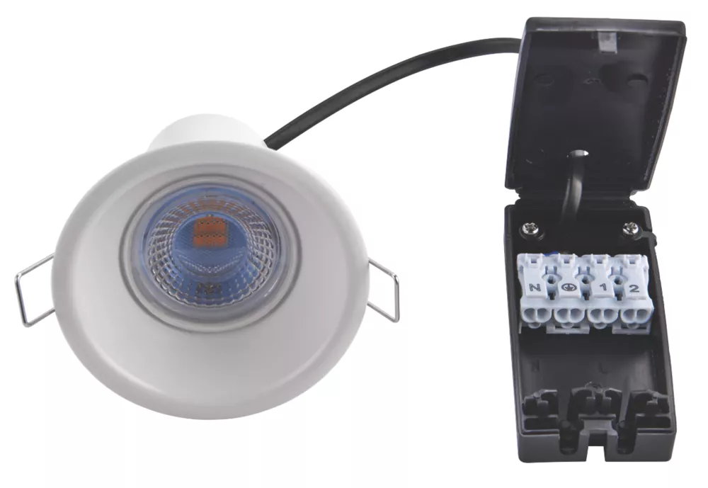 LAP CosmosEco Fixed Fire Rated LED Anti-Glare Downlight White 4W 500lm - Image 2
