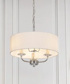 Quay Design Polaris 3-Light Pendant Bright Nickel