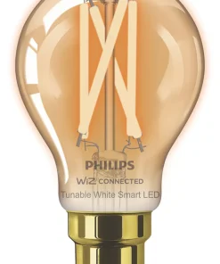 Philips Filament Amber A60 B22 BC Decorative LED Smart Light Bulb 7W 640lm