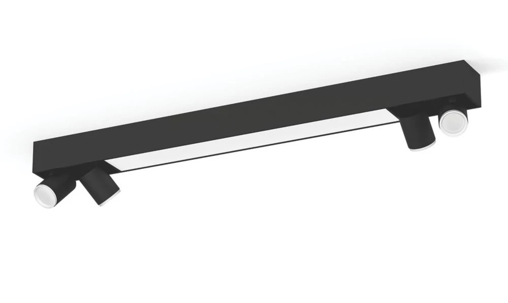 Philips Hue Centris RGB & White LED 4-Spot Ceiling Light Black 6W 4200lm