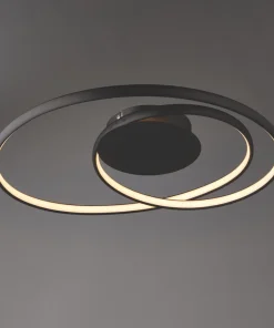 Quay Design Oasis LED Semi-Flush Light Matt Black 18W 490lm