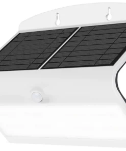 Luceco LEXS80W40-01 Outdoor LED Solar Wall Light With PIR Sensor White 800lm