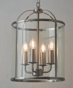Quay Design Liberty 4-Light Pendant Satin Nickel