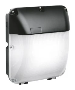 Enlite UtiliteXL Outdoor Curved Photocell LED Bulkhead Black 30W 2550lm