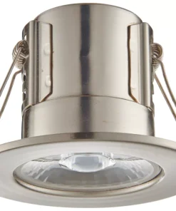 LAP Cosmoseco Fixed Fire Rated LED Downlight Satin Nickel 5.8W 450lm
