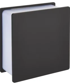Essentials Alba Outdoor LED Wall Light Black 12W 700lm