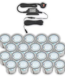 LAP Coldstrip 30mm Outdoor Blue LED Recessed Deck Light Kit Blue 10W 20 Pack
