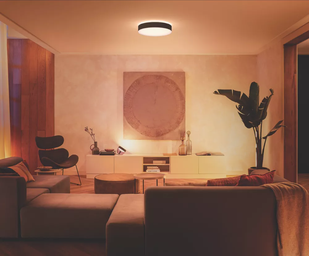 Philips Hue Ambiance Enrave LED Large Ceiling Light Black 33.5W 3300lm - Image 2