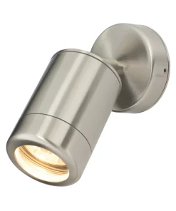 Essentials Barracuda Outdoor Adjustable Wall Spotlight Brushed Stainless Steel