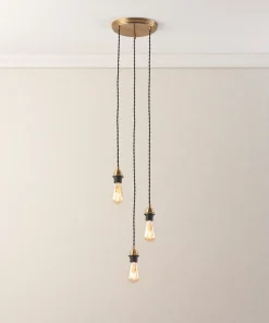 Quay Design Cable Set 3-Light Cable Set Pendant Antique Brass
