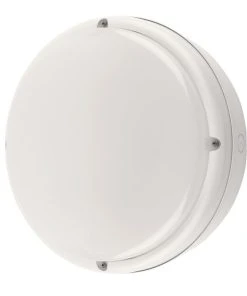 Philips Ledinaire Indoor & Outdoor Maintained Emergency Round LED Bulkhead With Microwave Sensor White 19W 1700lm