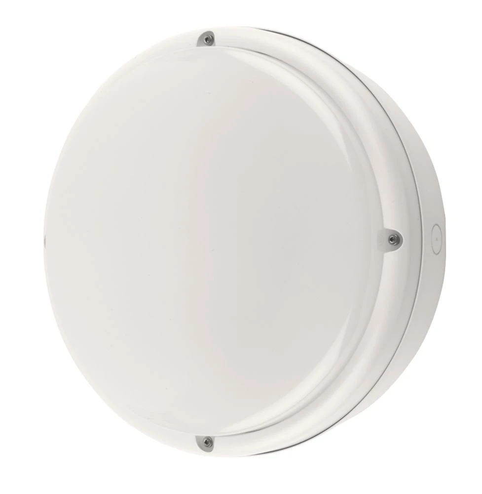 Philips Ledinaire Indoor & Outdoor Maintained Emergency Round LED Bulkhead With Microwave Sensor White 19W 1700lm