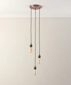 Quay Design Cable Set 3-Light Cable Set Pendant Antique Copper