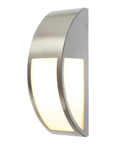 Essentials Convex Outdoor Wall Light Brushed Stainless Steel