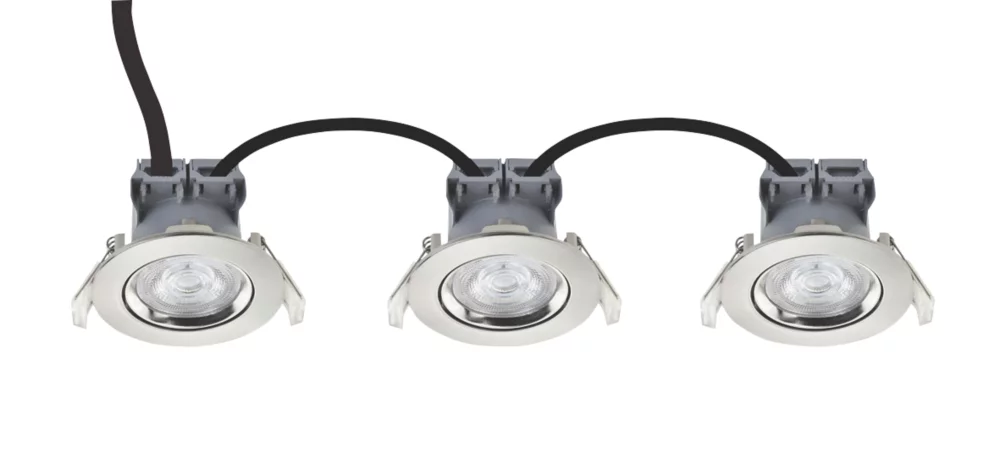 LAP Tilt LED Downlight Brushed Nickel 4.5W 400lm - Image 2