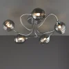 Quay Design Leonie LED 5-Light Semi-Flush Ceiling Light Chrome 10W 200lm