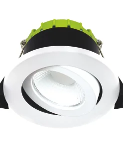 Luceco FType Compact Adjustable Cylinder Fire Rated LED Downlight White 6W 600lm