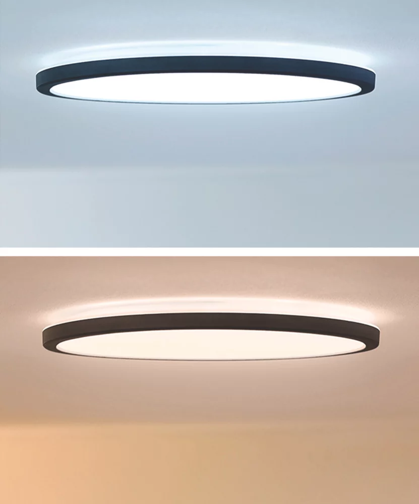 WiZ SuperSlim LED Wi-Fi Ceiling Light Black 16W 1500lm - Image 2