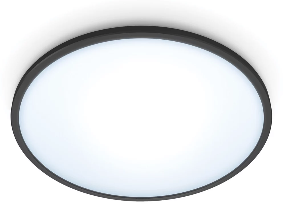 WiZ SuperSlim LED Wi-Fi Ceiling Light Black 16W 1500lm
