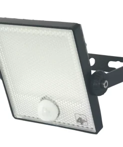 4lite Outdoor LED Floodlight With PIR Sensor Black 10W 885lm 2 Pack