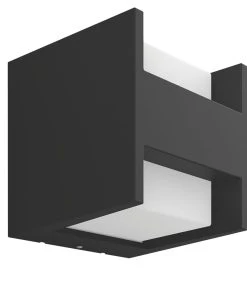Philips Hue Fuzo Outdoor LED Square Wall Light Black 9.1W 1160lm