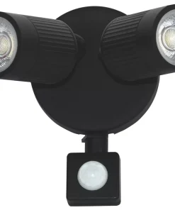 Luceco Outdoor LED Wall Light With PIR Sensor Black 10W 720lm