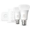 Philips Hue Ambience BC A19 RGB & White LED Smart Lighting Starter Kit 9W 806lm 3 Piece Set
