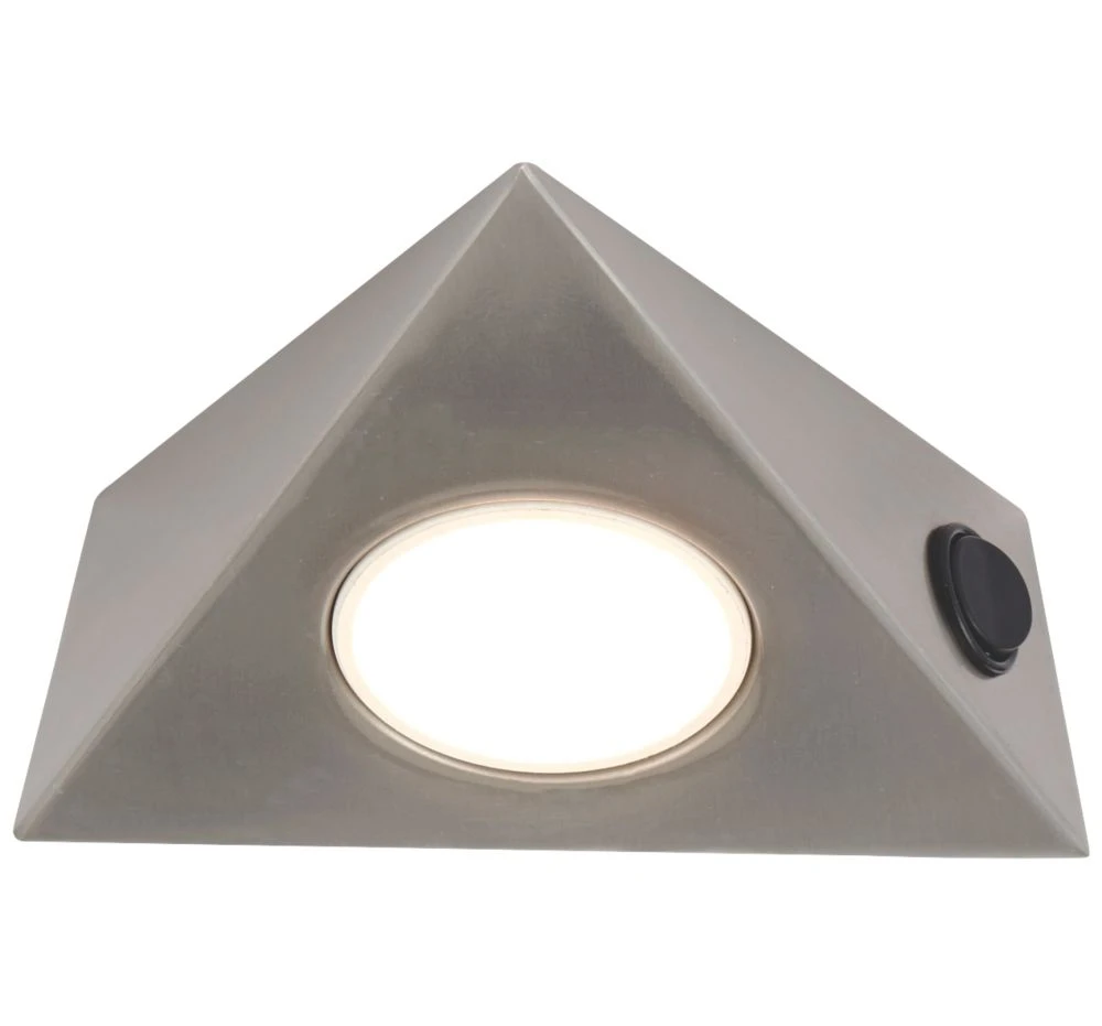 LAP Triangular LED CCT Cabinet Downlight Satin Nickel 5W 400lm