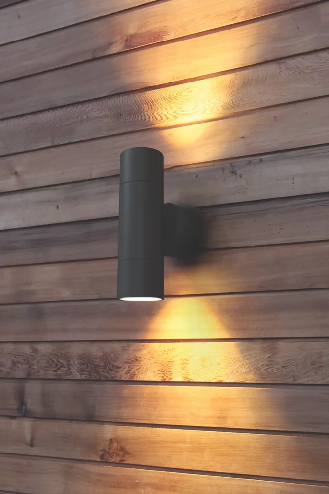 4lite Outdoor GU10 Up/Down Wall Light Graphite - Image 2