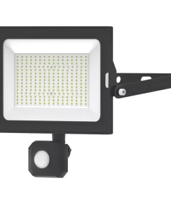 4lite Advantage Outdoor LED Floodlight With PIR Sensor Black 50W 4250lm