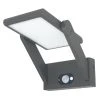4lite Outdoor LED Adjustable Solar Wall Light With PIR Sensor Graphite 165lm