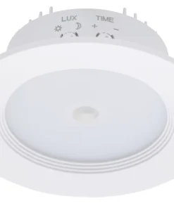 Zinc RENO Fixed LED Downlight With PIR White 8W 500lm