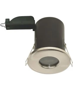 LAP Fixed Fire Rated Downlight Brushed Steel