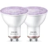 Philips GU10 RGB & White LED Smart Light Bulb 4.7W 345lm 2 Pack