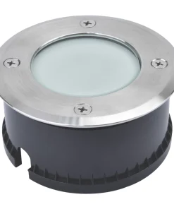 LAP Flax 110mm Outdoor LED Ground Light Silver 6.8W 500lm