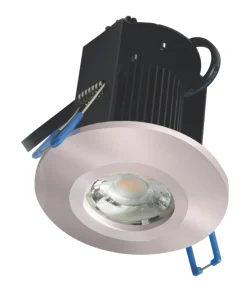 Robus Triumph Activate Fixed Fire Rated LED Downlight Brushed Chrome 8W 670lm