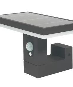 4lite Outdoor LED Solar Wall Light With PIR Sensor Graphite 230lm