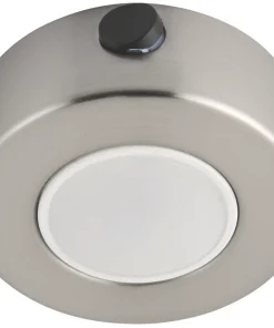 LAP Iris Round LED CCT Cabinet Downlight Satin Nickel 5W 400lm