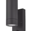 LAP Bronx Outdoor Up & Down Wall Light With PIR Sensor Black