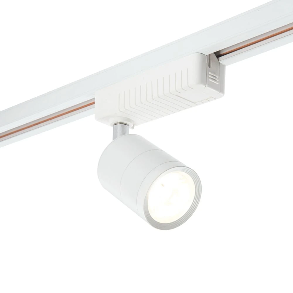 Saxby Cora LED 1-Circuit Track Spotlight Gloss White 7W 585lm