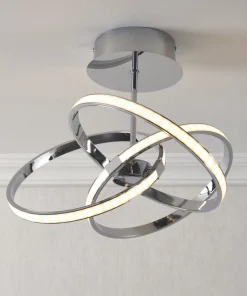 Quay Design Remi LED Semi-Flush Light Chrome 28W 1870lm