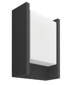 Philips Hue Fuzo Outdoor LED Rectangular Wall Light Black 9.1W 1160lm