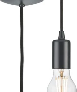 Knightsbridge 8270LAT Contemporary Long Pendant Anthracite