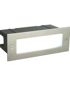 Saxby Seina Outdoor LED Recessed Brick Light Brushed Stainless Steel 4.5W 350lm