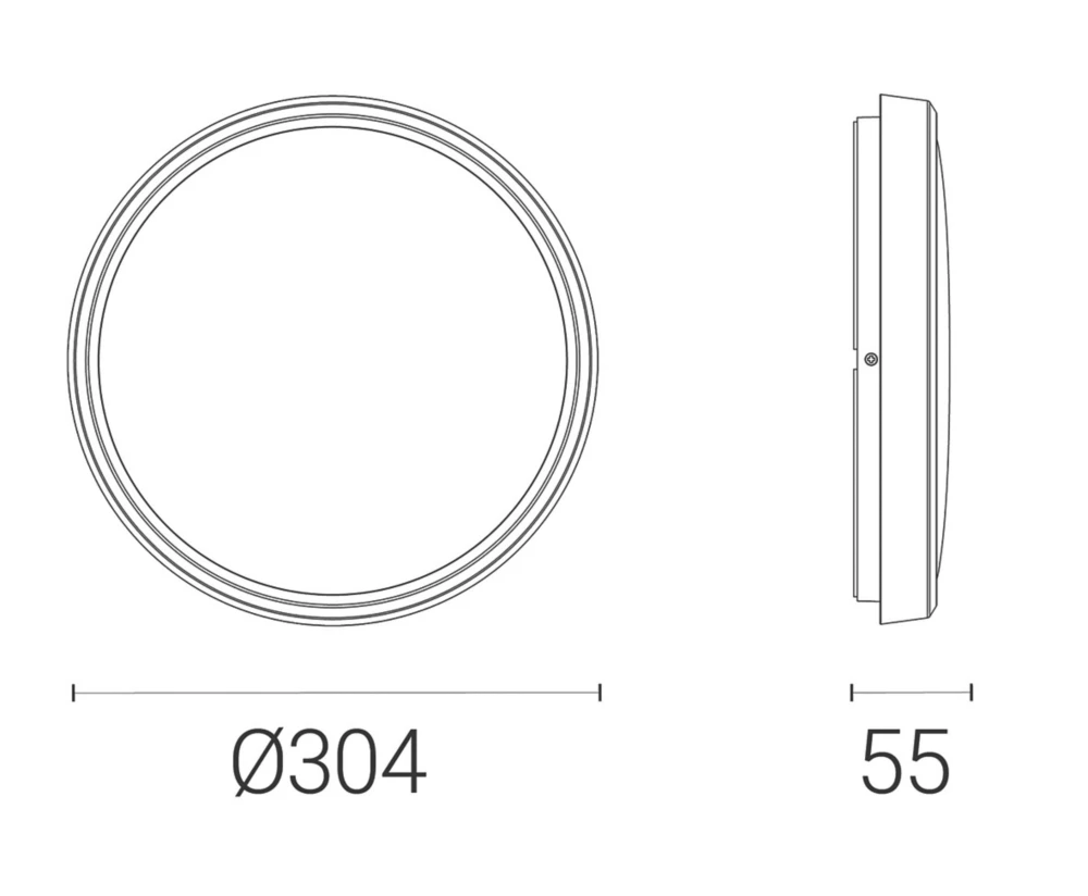 4lite LED Wall/Ceiling Light With Microwave Sensor Chrome 18W 1847lm - Image 5